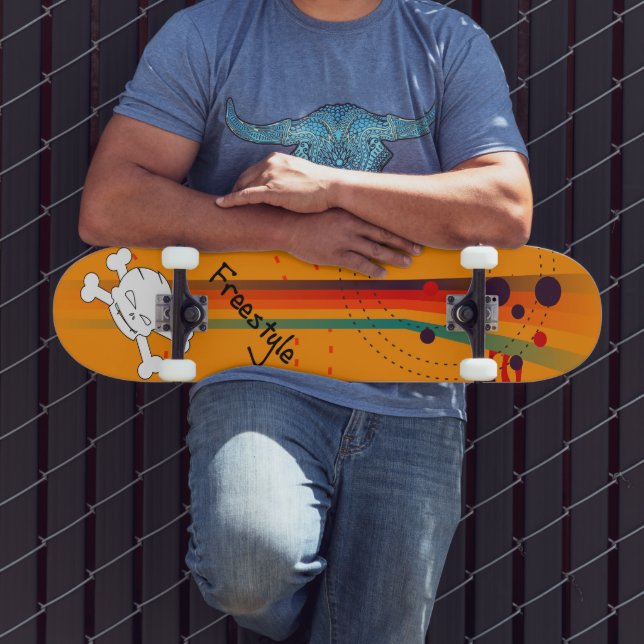 Skateboard Design simple orange (Extérieur 3)