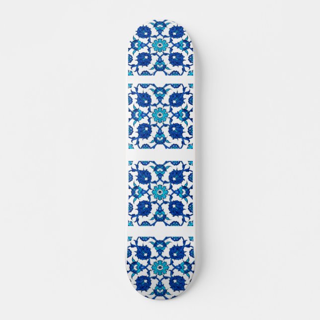 Skateboard Design turc ethnique bleu Souvenir (Devant)