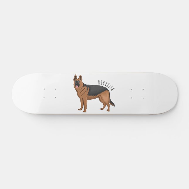 Skateboard dessin de berger allemand (Horz)