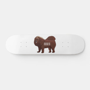 Skateboard dessin de Chien Tibétain Mastiff