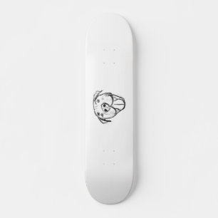 Skateboard dessin de pitbull simple amoureux des chiens noir