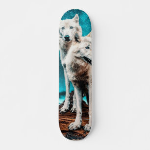 Skateboard Deux loups arctiques