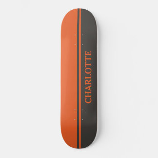 Skateboard Deux tons gras orange et noir