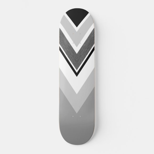 Skateboard Diagonale noire, bande grise (Recto)