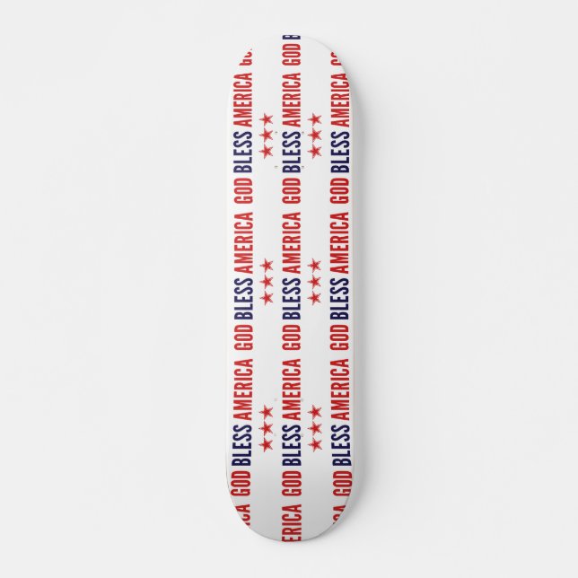 Skateboard Dieu bénisse l'Amérique (Devant)