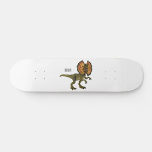 Skateboard Dilophosaurus dessin animé