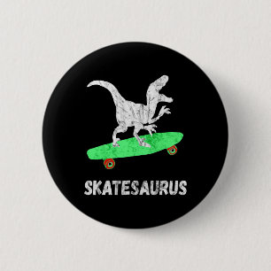 Skateboard Dinosaur Skateboard fahrender T-Rex Lus Button