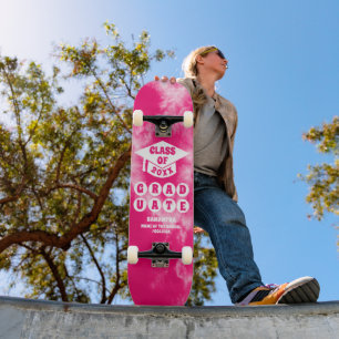 Skateboard Diplôme de teinture de nouilles roses