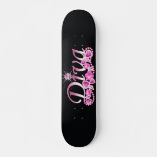 Skateboard Diva Bling