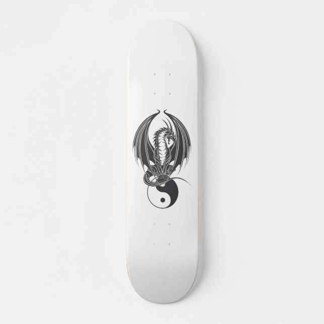 Skateboard Dragon assis sur Yin Yang (Devant)