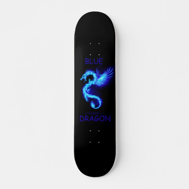 Skateboard Dragon bleu (Devant)