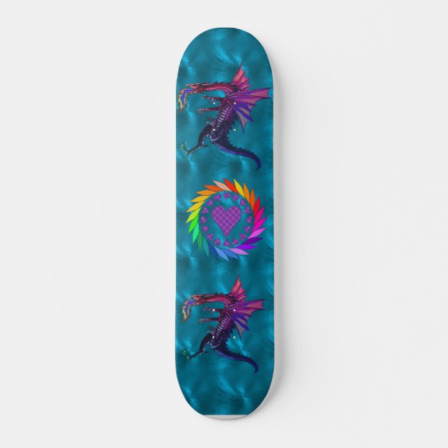 Skateboard Dragon d'arc-en-ciel (Devant)