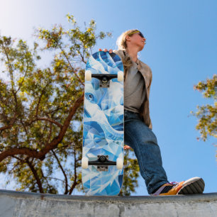 Skateboard Dragon de Mosaïque Ciel Bleu