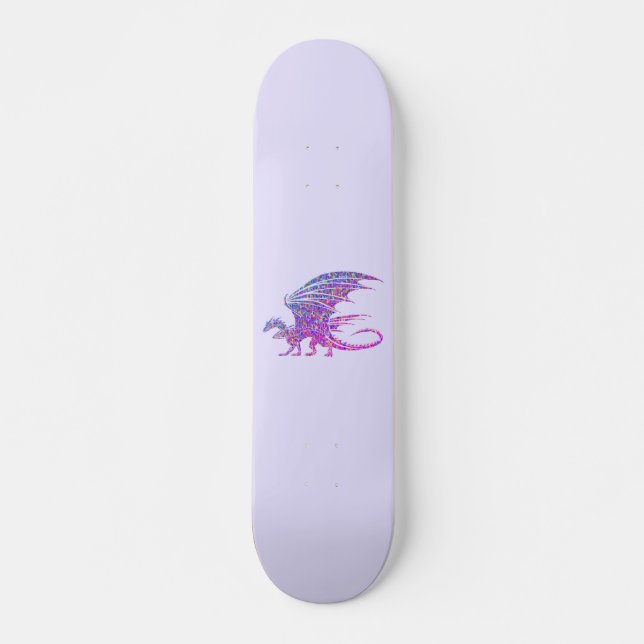 Skateboard Dragon de mosaïque Extraordinaire violet (Devant)