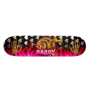 Skateboard Dragon du feu avec votre nom en flammes