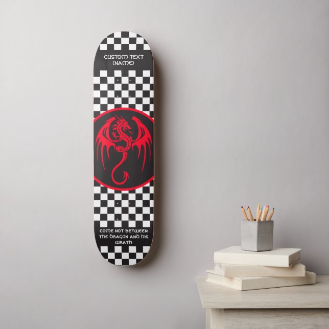 Skateboard Dragon et devis de style celtique (Art mural)