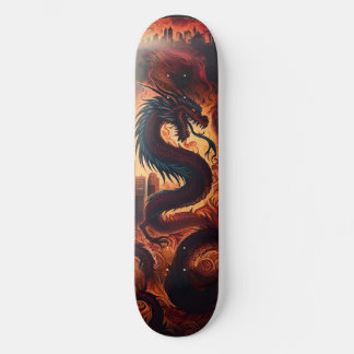 Skateboard Dragon flame skate