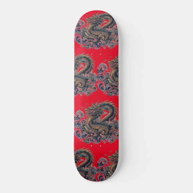 Skateboard Dragon Patinage complet en néon vert préconstruit (Recto)