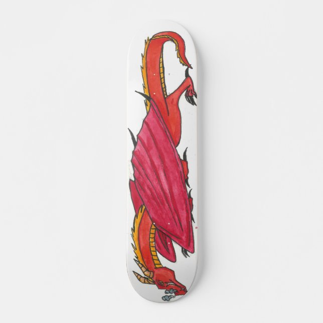 Skateboard Dragon rouge (Devant)