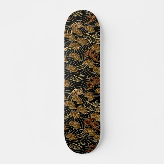 Skateboard Dragons de style japonais (Devant)