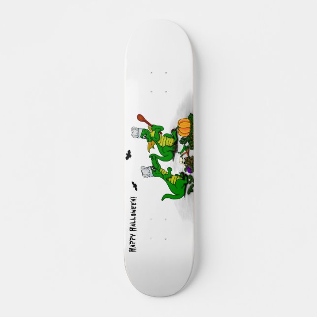 Skateboard Dragons - Joyeux Halloween ! Aujourd'hui je vais c (Devant)