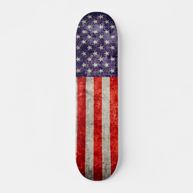Skateboard Drapeau américain antique de Falln (Devant)