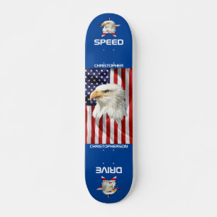 Skateboard Drapeau américain, Cool Eagle Patriotique