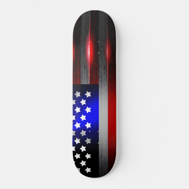 Skateboard Drapeau américain coupe le laser de bord 1 (Recto)