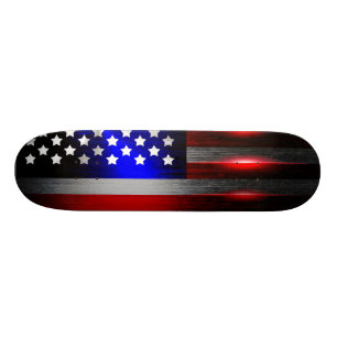 Skateboard Drapeau américain coupe le laser de bord 1