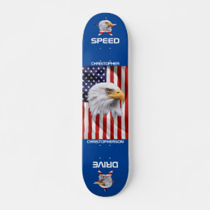 Skateboard Drapeau américain, Étonnant Aigle Patriotique