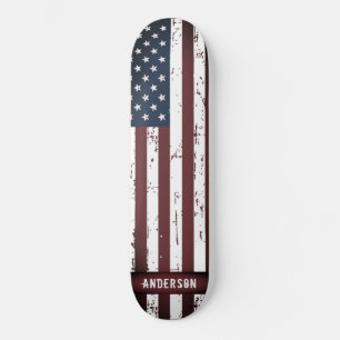 Skateboard Drapeau américain personnalisé Stars et bandes