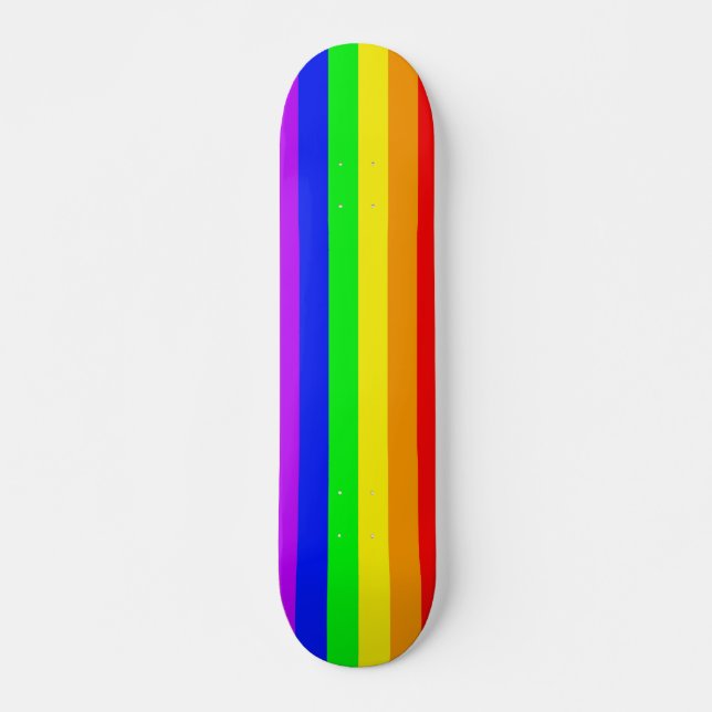 Skateboard Drapeau arc-en-ciel (Devant)
