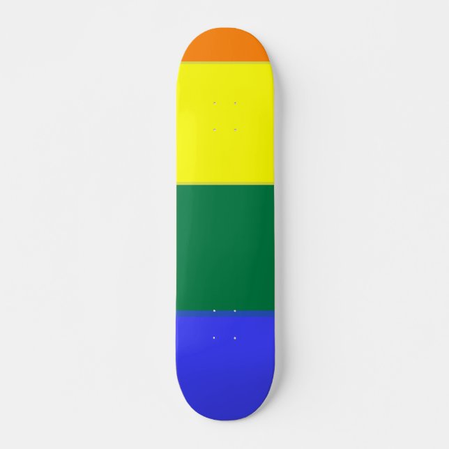 Skateboard Drapeau arc-en-ciel gay pride (Devant)