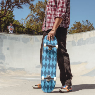 Skateboard Drapeau bleu Bavaria Rhombus Motif