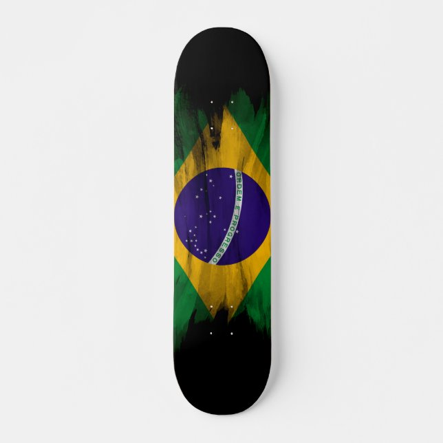 Skateboard Drapeau brésilien bracelet, drapeau national (Devant)