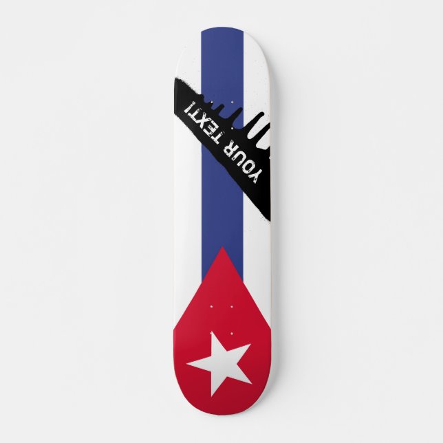 Skateboard Drapeau classique de Cuba (Devant)