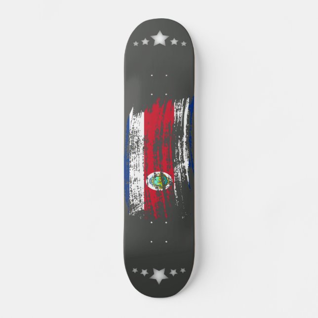 Skateboard Drapeau Cool du Costa Rica (Recto)