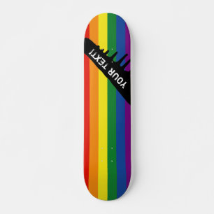 Skateboard Drapeau d'arc-en-ciel de gay pride