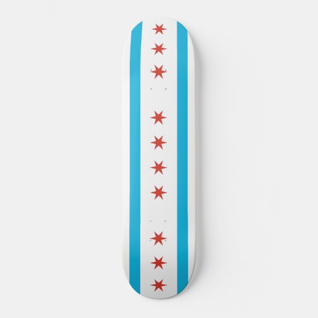 Skateboard Drapeau de Chicago (Recto)
