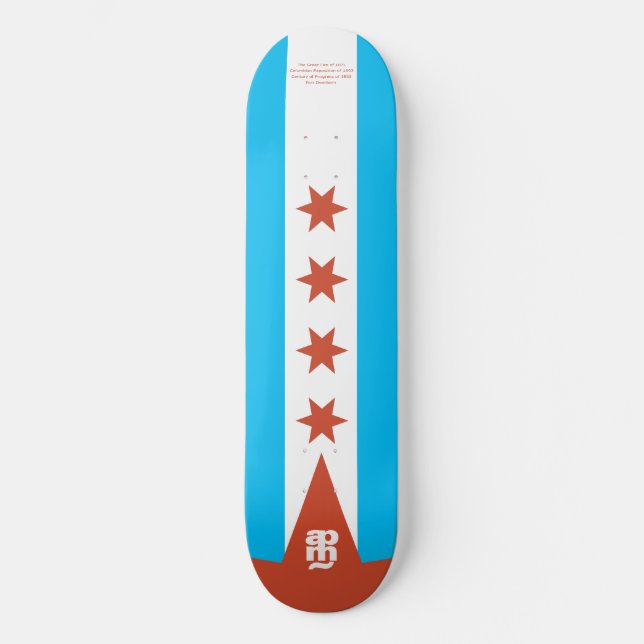 Skateboard Drapeau de Chicago (Recto)