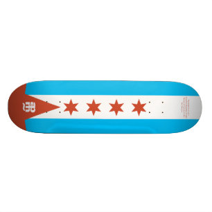 Skateboard Drapeau de Chicago