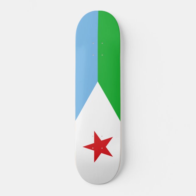 Skateboard Drapeau de Djibouti (Nation africaine) (Recto)