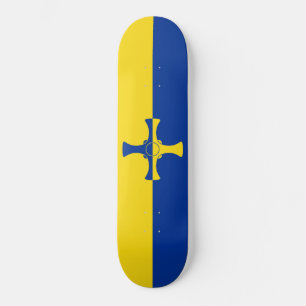 Skateboard Drapeau de Durham (Comté d'Angleterre, RU)