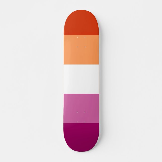 Skateboard Drapeau de fierté lesbienne LGBTQ (Devant)