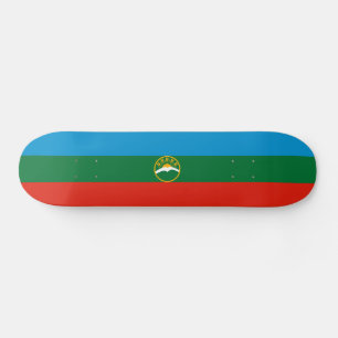 Skateboard Drapeau de Karatchaïevo-Tcherkessie