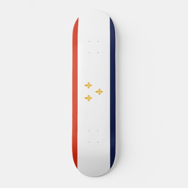 Skateboard Drapeau de la Nouvelle-Orléans (Louisiane, États-U (Recto)