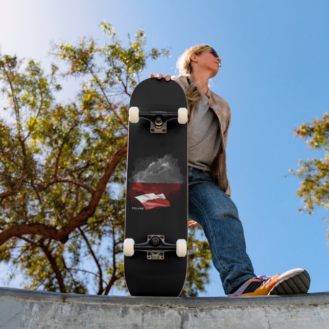 Skateboard Drapeau de la Pologne (Extérieur 1)