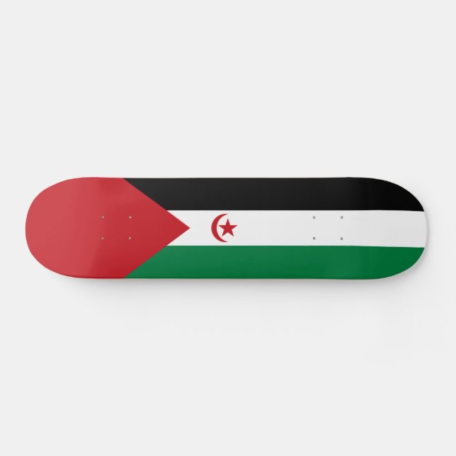 Skateboard Drapeau de la République démocratique arabe sahrao (Horz)