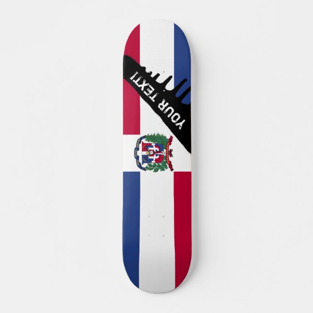 Skateboard Drapeau de la République Dominicaine (Devant)
