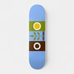 Skateboard Drapeau de la ville de Fresno, California Skateboa